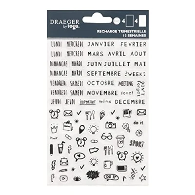 Image de Stickers Bullet Journal noirs transparents Toga