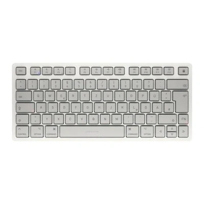 Image de CHERRY KW 7100 Mini Clavier pour MAC 75% compact sans fil Bluetooth 5.1 QWERTZ Allemand commutateur : SX blanc clair de lune emballage plastique