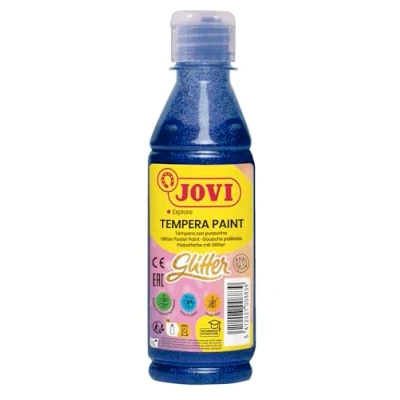 Afbeelding van JOVI Verf watergebaseerde tempera vloeibaar blauw glanzend 250 ml