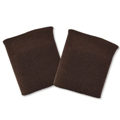 Afbeelding van USIT, Wollen manchetten, 8 x 9 cm, perfect voor het repareren van jassen en jassen, 1 paar, bruin