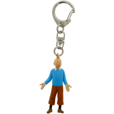 Afbeelding van Kuifje PVC Sleutelhanger Blauwe Pullover