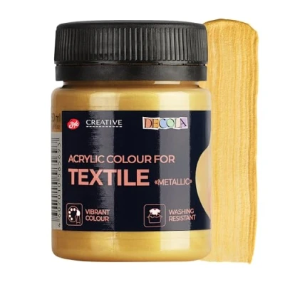 Afbeelding van Decola — Textielverf Metallic Goud 50ML Met Hoog Pigmentgehalte Gemaakt Door Nevskaya Palitra