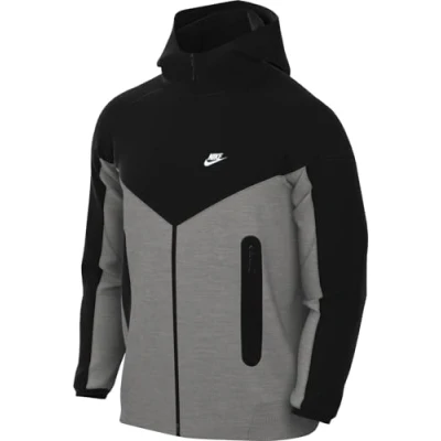Afbeelding van Nike Sportswear Hoodie Sweater met rits, Heren, Maat: XL, Dark grey heather/black/white