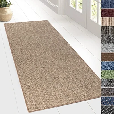 Afbeelding van KARAT tapijt op maat voor keuken, hal, woonkamer, maat, per meter, 80 x 100 cm, Alto, beige