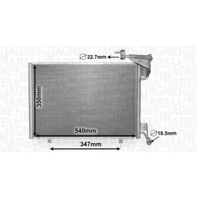 Afbeelding van MAGNETI MARELLI 350203870000 Condensor Airco 510x383x16 383 510 16 FORD: FIESTA 6, 6 Van