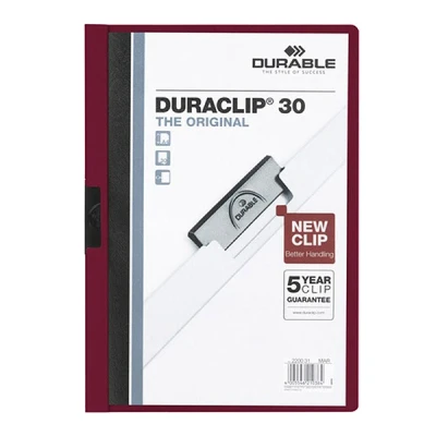Image de Durable duraclip 30 chemise de présentation à clip bordeaux 2200 31