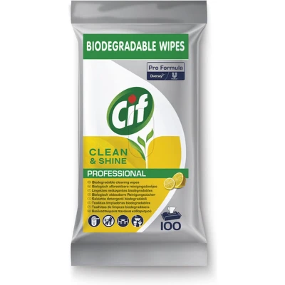 Afbeelding van Reinigingsdoekjes CIF Pro formula Multi Clean&amp;Shine 100 stuks