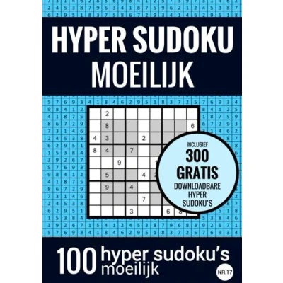 Image de HYPER Sudoku Moeilijk nr. 17 Puzzelboek met 100 Moeilijke Puzzels voor Volwassenen en Ouderen