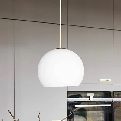 Afbeelding van FRANDSEN Ball hanglamp, opaal wit, Ø 25 cm, glas