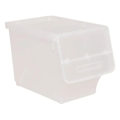 Afbeelding van Five® Stapelbare opbergbox deksel voorzijde Transparant Stapelbaar Small 24 liter