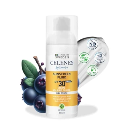 Afbeelding van Celenes by Sweden Herbal Sun Dry Touch SPF30 50ml Zonnebrandcrème voor Alle Huidtypes Zonnebrand