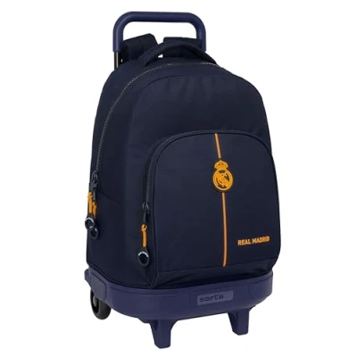 Afbeelding van Schoolrugzak met Wielen Real Madrid C.F. Marineblauw 33 x 45 22 cm