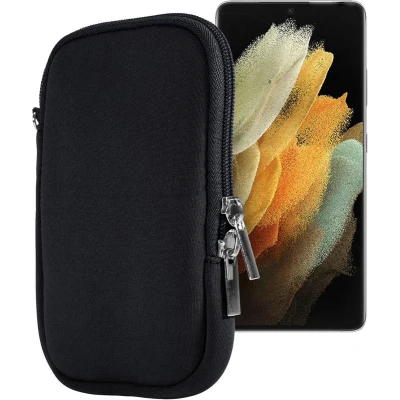 Afbeelding van Cadorabo Universele Neopreen beschermhoes geschikt voor mobiele telefoons, telefoons tot 4.5&quot; (inch) in ZWART met polsband