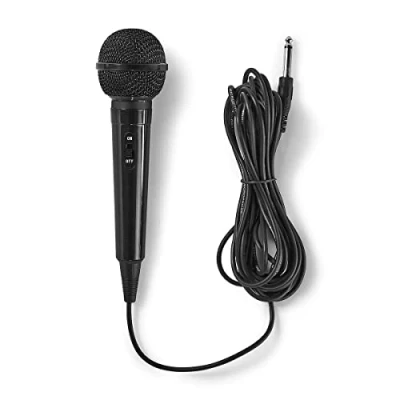 Afbeelding van Microfoon Nedis 5 meter (Dynamisch, Gevoeligheid 75 dB, Jack 6.35 mm)