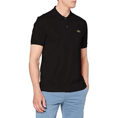 Afbeelding van Lacoste Dh2050 Poloshirt voor heren, zwart.
