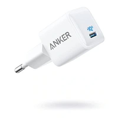 Afbeelding van Anker 511 (Nano) 20W iPhone USB C oplader, PIQ 3.0 Mini geschikt voor 13/13 Mini/13 Pro/13 Pro Max, Galaxy, Pixel 4/3, iPad Pro, AirPods mat wit (zonder oplaadkabel)
