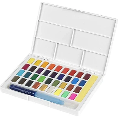 Afbeelding van Faber Castell 169736 Aquarel, 36 gekleurde emmers, inclusief mengpalet en watertankkwast