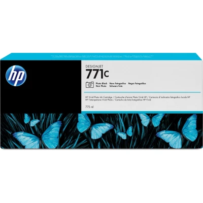 Afbeelding van HP 771C zwarte DesignJet fotoinktcartridge, 775 ml (B6Y13A)
