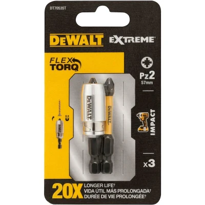 Afbeelding van DeWALT DT70535T Extreme Impact Torsion Schroefbits PZ2 50mm 2 Stuks + MagLock Bithouder