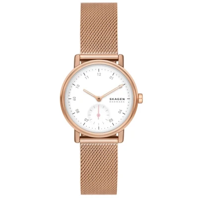 Afbeelding van Skagen Watch Kuppel Lille S 32MM Chronograaf, Dames, Maat: One Size, Mesh rose gold
