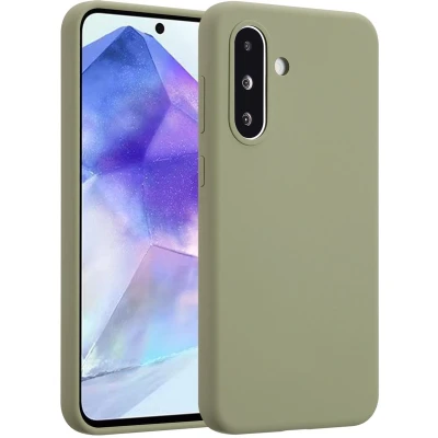 Afbeelding van Accezz Hoesje Geschikt voor Samsung Galaxy A36 Liquid Silicone Backcover Cooper Green