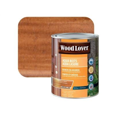 Afbeelding van Woodlover Aqua Beits UV protectiebeits op waterbasis voorkomt vergrijzing 690 Moeras Eiken 2,50 l