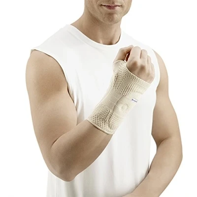 Afbeelding van Bauerfeind ManuTrain Polsbandage Zijde: Links Maat: 3 (16 17 cm) Kleur: Natuur