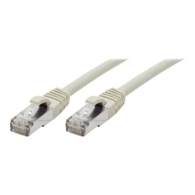 Image de exertis Connect Cordon de raccordement RJ 45 (M) pour 7.5 m SFTP, PiMF CAT 6a sans crochet gris
