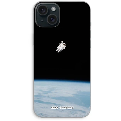 Afbeelding van Case Company® hoesje geschikt voor iPhone 15 Plus Alone in Space Soft Cover Telefoonhoesje Bescherming aan alle Kanten en Schermrand