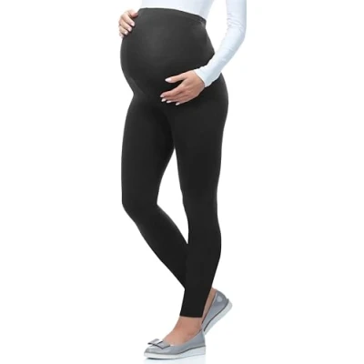 Afbeelding van BE Mammy Leggings 02 Dames Zwangerschapsleggings Lang Viscose Elasthan Grafiet S