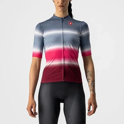 Afbeelding van Fietsshirt Castelli Dolce Dames maat Xl Blauw rood