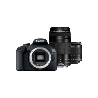 Image de Canon Eos 2000d + 18 55 Is Ii + 75 300 Iii Pack