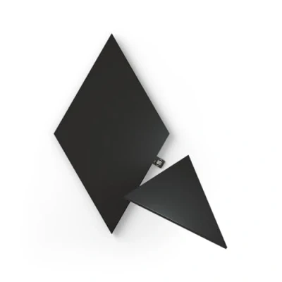 Afbeelding van Nanoleaf Shapes Ultra Black Triangles Uitbreidingspakket Slimme Verlichting 3 extra Panelen