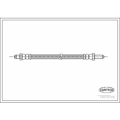 Afbeelding van CORTECO 19018798 Remslang Vooras 285 SAAB: 900 I Combi Coupe