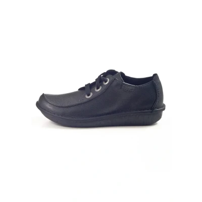 Afbeelding van Clarks Unstructured Funny Dream Sportieve veterschoenen, Dames, Maat: 36, Black Leer