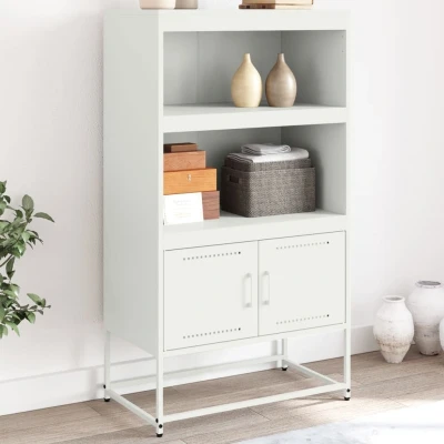 Afbeelding van Hoge kast 68,5x38,5x123,5 cm staal wit