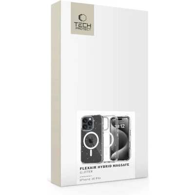 Afbeelding van TECH PROTECT FLEXAIR HYBRIDE MAGSAFE IPHONE 16 PRO GLITTER