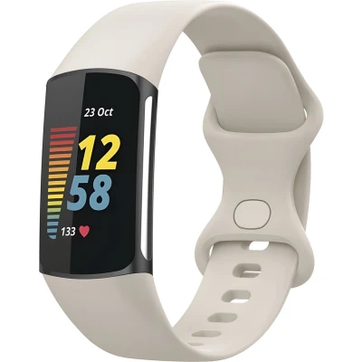 Afbeelding van iMoshion bandje Geschikt voor Fitbit Charge 6 / 5 Siliconen roze