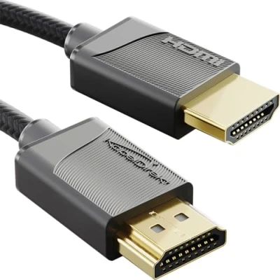 Afbeelding van KabelDirekt HDMI 2.1 kabel 8K/4K 1,5 m ultradunne met FlexMesh vlechtwerk (8K @ 60Hz, 48 Gbit/s, nieuwste standaard, gaming voor PC/PS5/Xbox, monitor, tv/projector, zwart)