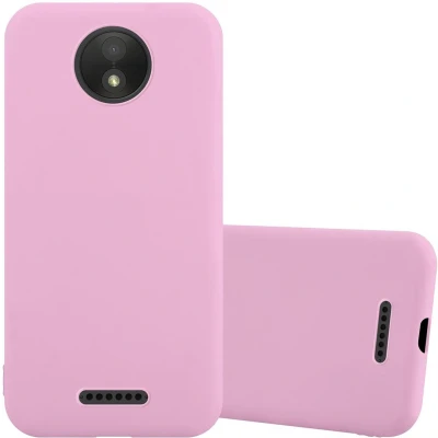 Afbeelding van Cadorabo Hoesje geschikt voor Motorola MOTO C PLUS in CANDY ROZE Beschermhoes gemaakt van flexibel TPU silicone Case Cover