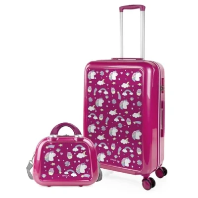 Afbeelding van ITACA Reiskoffers van de firma 4 wielige bagage set Reisbagageset Lichtgewicht reisbagageset. Combinatieslot 703600B, Eenhoorns