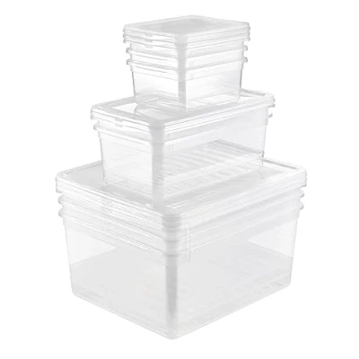 Afbeelding van keeeper Clearboxes met Air Control System, set van 8, 3x 1,7 L, 2x 5,6 18 Bea, transparant