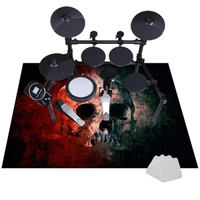 Afbeelding van JaevKwzy Geluiddichte Drummat Professionele Antislip snaredrummat voor grote snaredrum muziekinstrumenten Mat