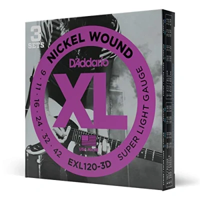 Afbeelding van D&#039;Addario EXL120 3 Pack Elektrische Gitaarsnaren 009 042