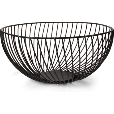 Afbeelding van XEMM Design fruitmand Draadmand ∅25 x 12.5 cm Zwart