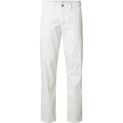 Afbeelding van Selected Homme Heren Chino Broek SLHSLIM NEW MILES slim Wit 33W / 32L Volwassenen