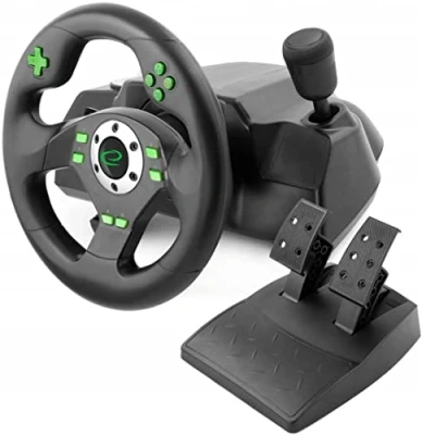 Afbeelding van Esperanza EGW101 game controller Stuur Playstation,Playstation 3 Digitaal USB Zwart, Groen
