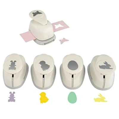 Afbeelding van Motivstanzer A689925 set van 5 stuks, kunststof, wit, 2,54 cm, stuks