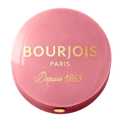 Image de BOURJOIS Boîte Ronde Blush 34 Rose D&#039;or Piceau &amp; Miroir Intégré Technologie Fard Cuit Texture Fine Légère Facile À Estomper Parfum Gourmand