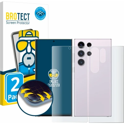 Afbeelding van BROTECT Screenprotector voor Samsung Galaxy S23 Ultra (Voor+Achter) Folie Beschermfolie matte volledig dekking (2 Stuks)